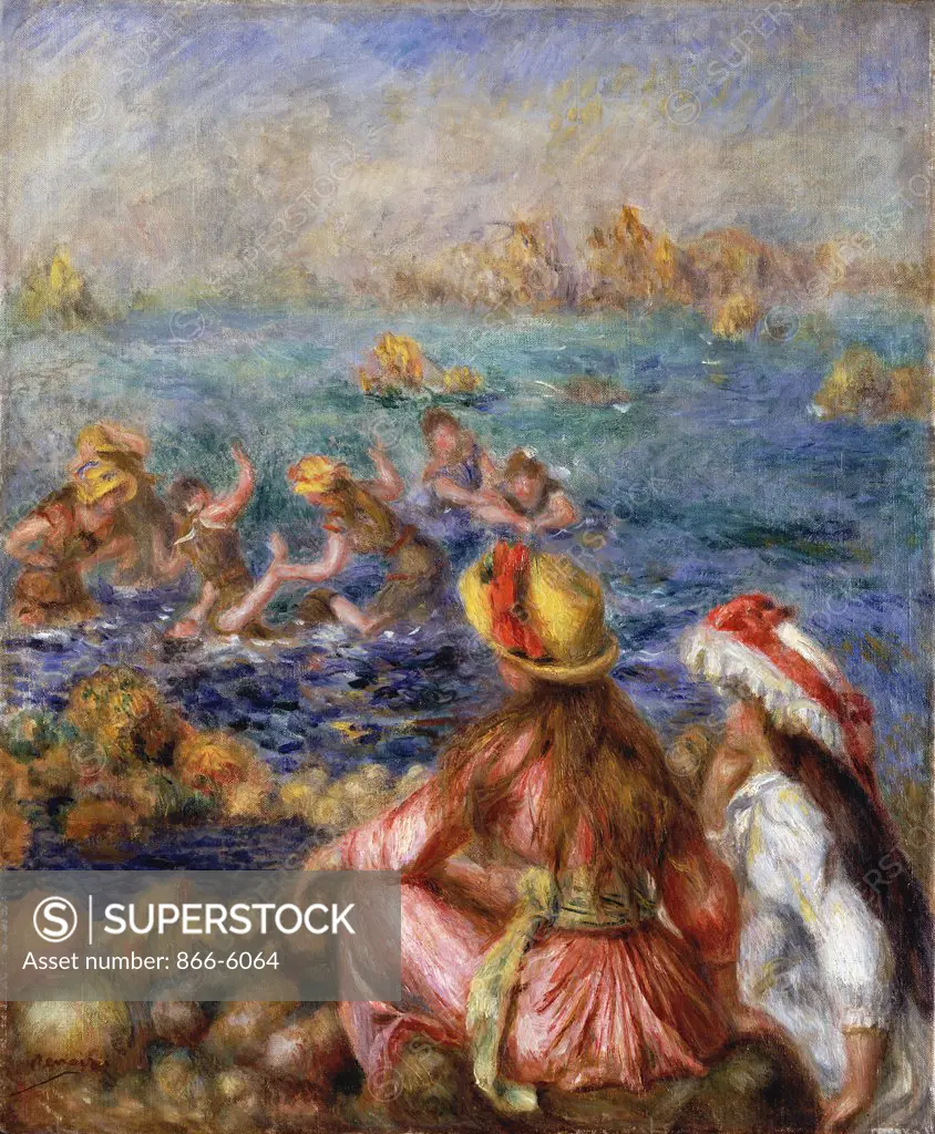 The Bathers. Les Baigneuses. Pierre Auguste Renoir (1841-1919). Oil On Canvas, 1892. Catalogue No. 1497c.