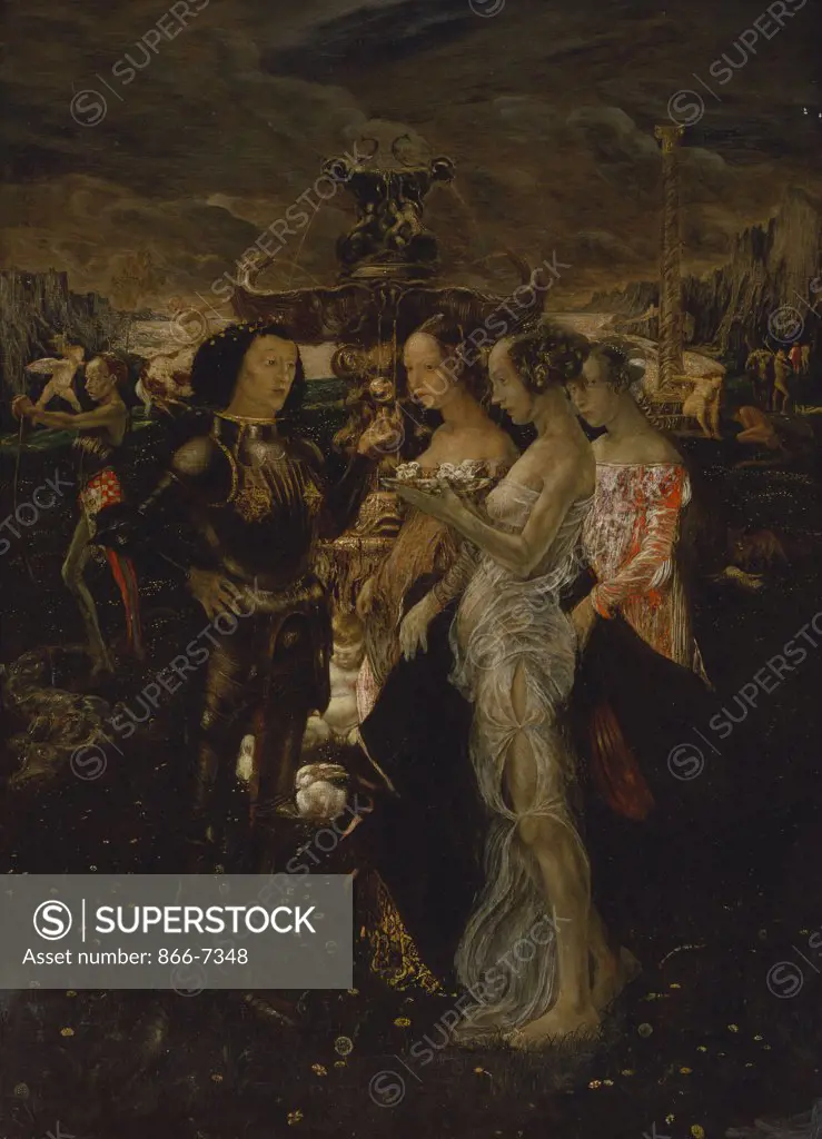 The Judgement of Paris. Friedrich Stahl (1863-1940). Oil on canvas, 146 x 105.7cm, painted circa 1909-10.