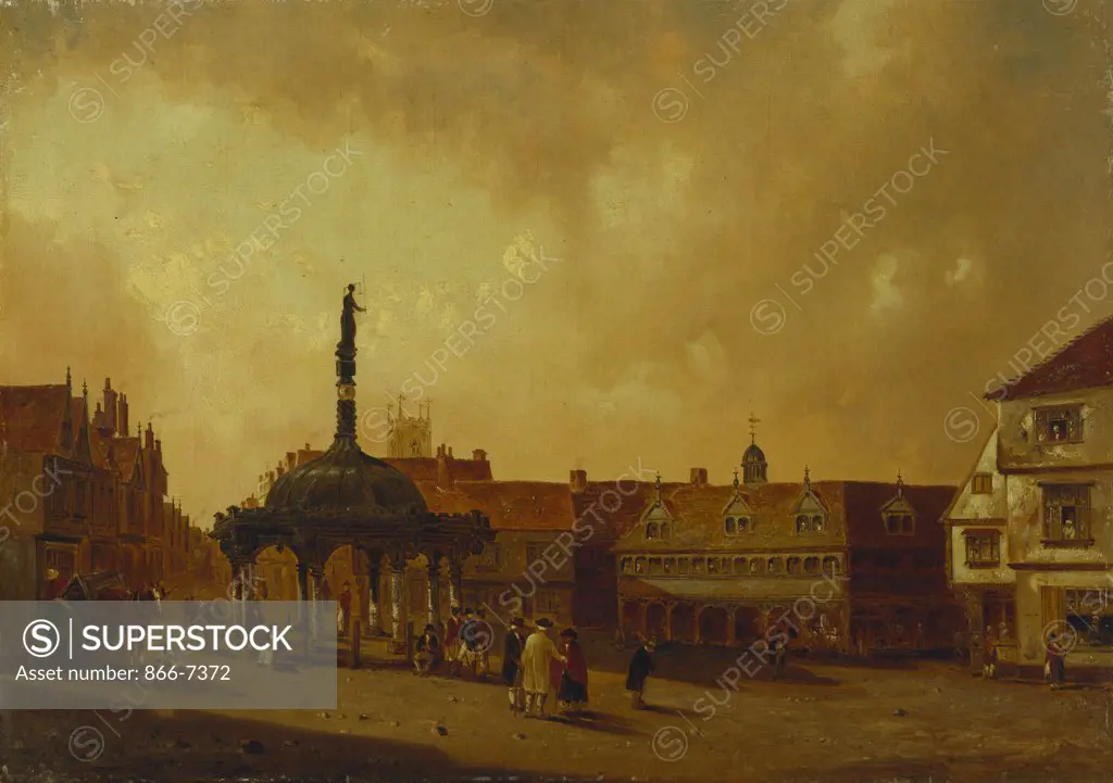 A View of the Cornhill, Ipswich...  George Frost (1734-1821). Oil on canvas, 43.2 x 61cm.