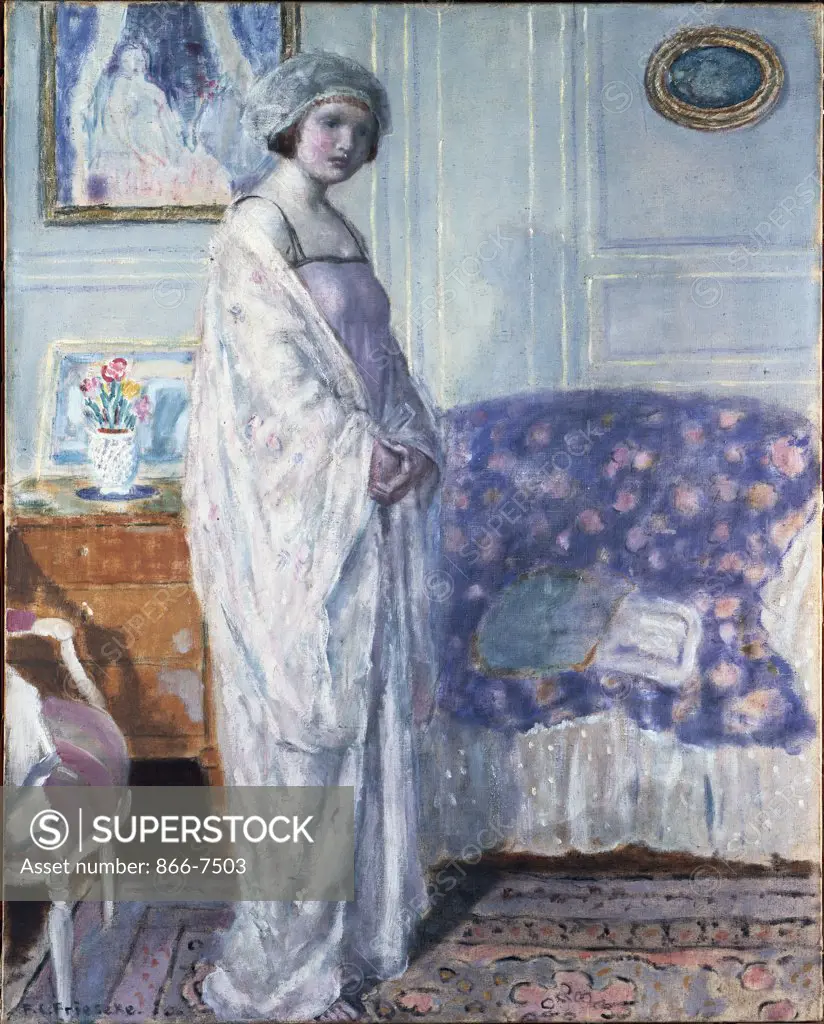 In The Morning Room. Frederick Carl Frieseke (1874-1939). Oil On Canvas.
