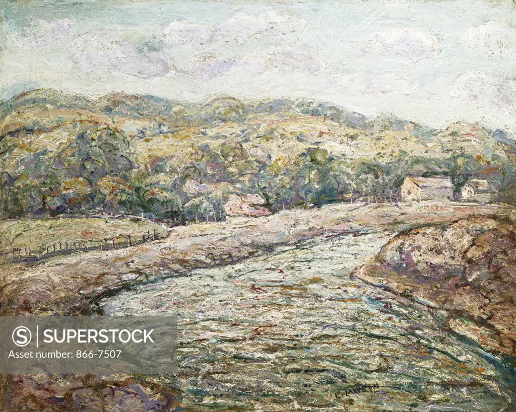 New England Hills. Ernest Lawson (1873-1939). Oil On Canvas.