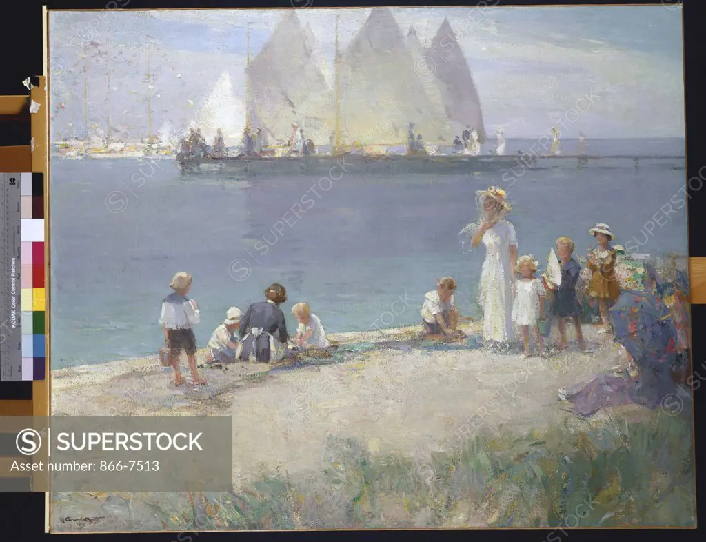 Regatta Day. Walter Granville Smith (1870-1938). Oil On Canvas, 1915.