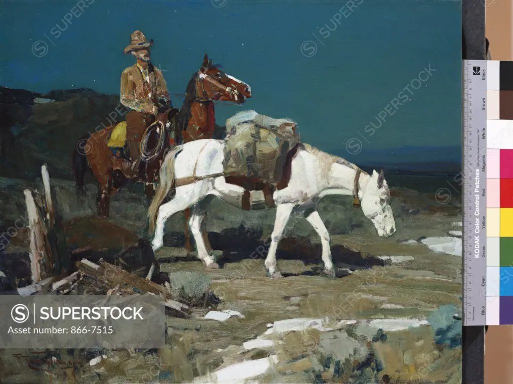 Evening Trail. Frank Tenney Johnson (1874-1939). Oil On Canvas, 1934.