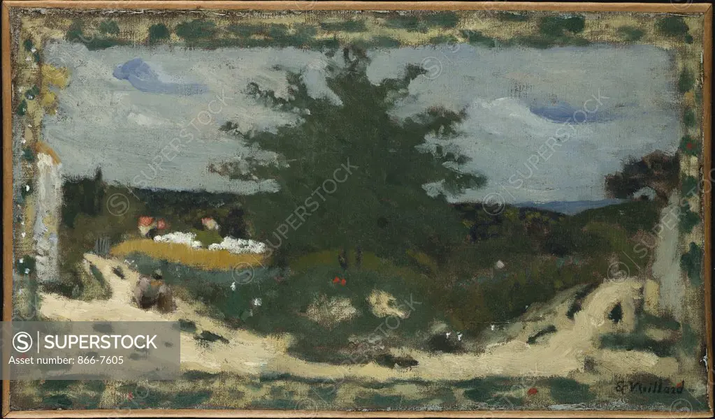 The Sunny Road, Laville Pond. La Route Ensoleillee L'Etang Laville. Edouard Vuillard (1868-1940). Oil On Canvas, Circa, 1898.