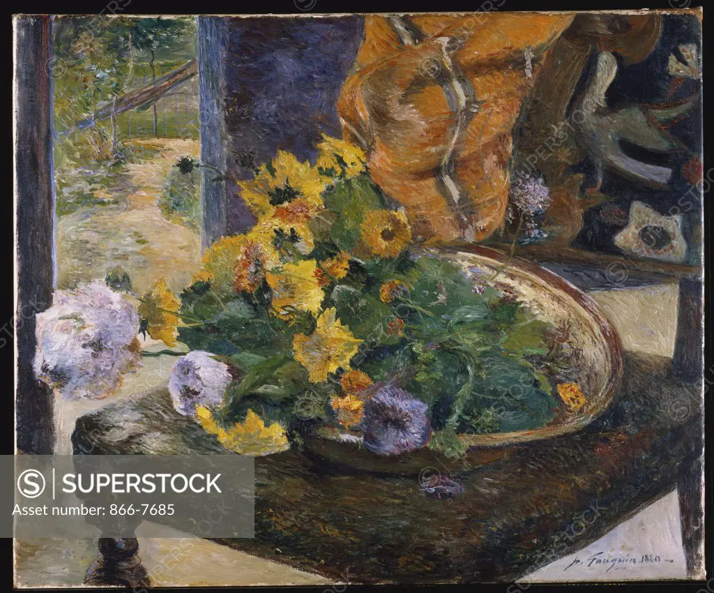 To Make A Bouquet; Pour Faire Un Bouquet. Paul Gauguin (1848-1903). Dated 1880, Oil On Canvas, 54 X 65.1cm.