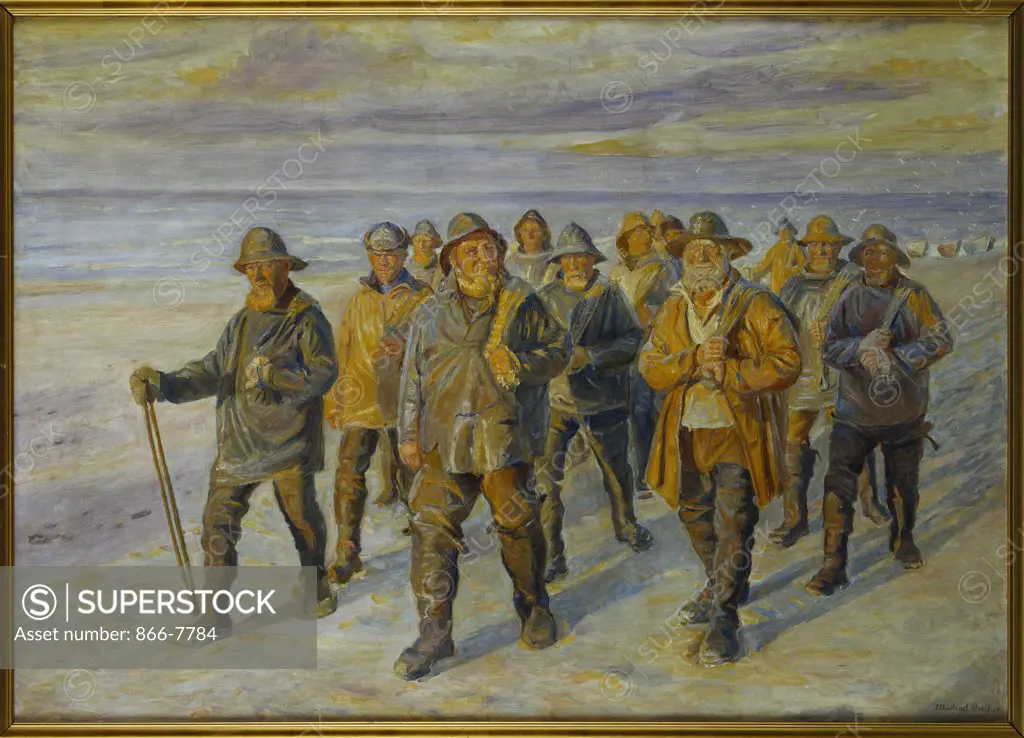 The Fishermen's Return.  Michael Ancher (1849-1927). Oil on canvas, 100.3 x 139.7cm.