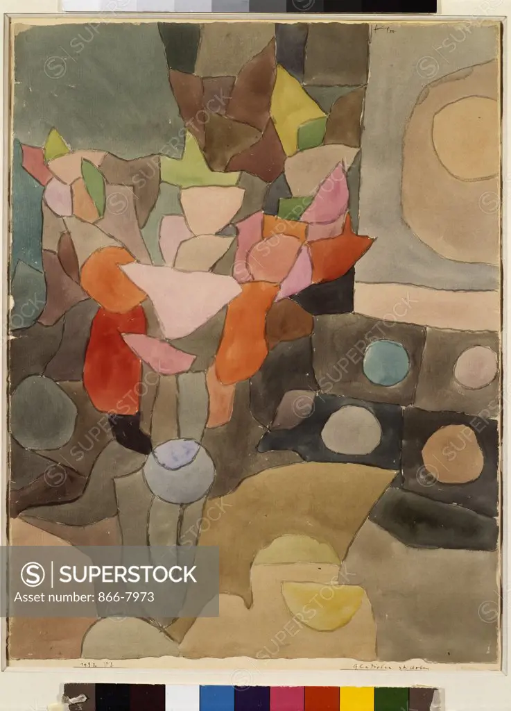 Still Life With Gladioli. Gladiolen Still Leben. Paul  Klee (1879-1940). Watercolour, 1932.
