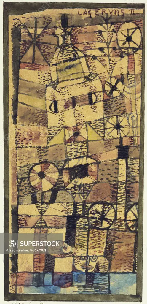 Stratification II; Lagerung II.  Paul Klee (1879-1940).  Watercolour On Paper, 1922.