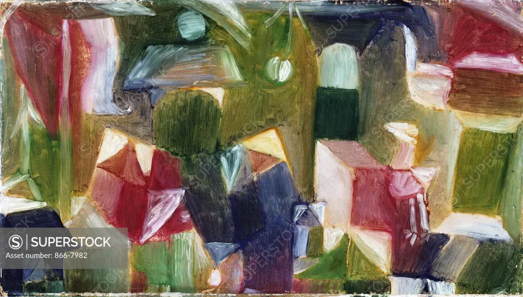 Bird Picture. Vogelbild. Paul Klee (1879-1940). Oil On Paper Laid On Canvas, Circa 1919