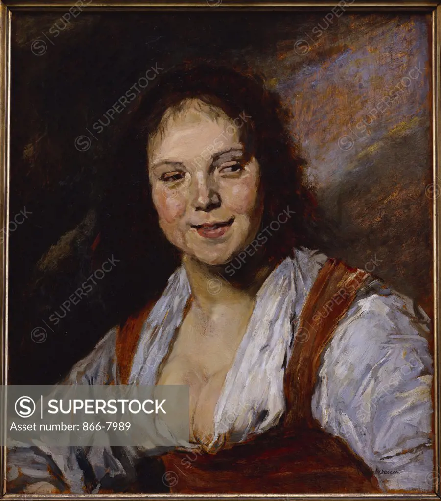 The Bohemian. La Bohemienne. Max Liebermann (1847-1935). Oil on board, 53.3 x 47cm.