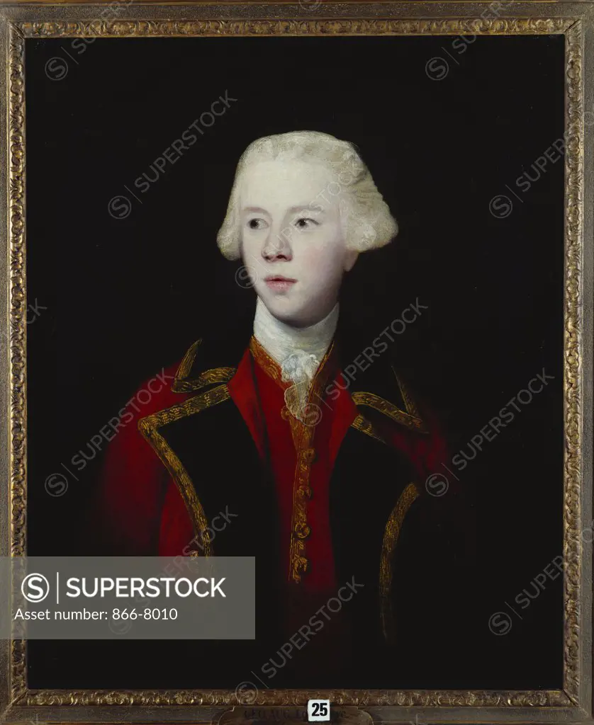 Portrait of George Augustus, 3rd Viscount Howe, half-length, Wearing the Uniform of the 1st Guard. Sir Joshua Reynolds, P.R.A., (1723-1792). Oil on canvas, 76.3 x 63.6cm.