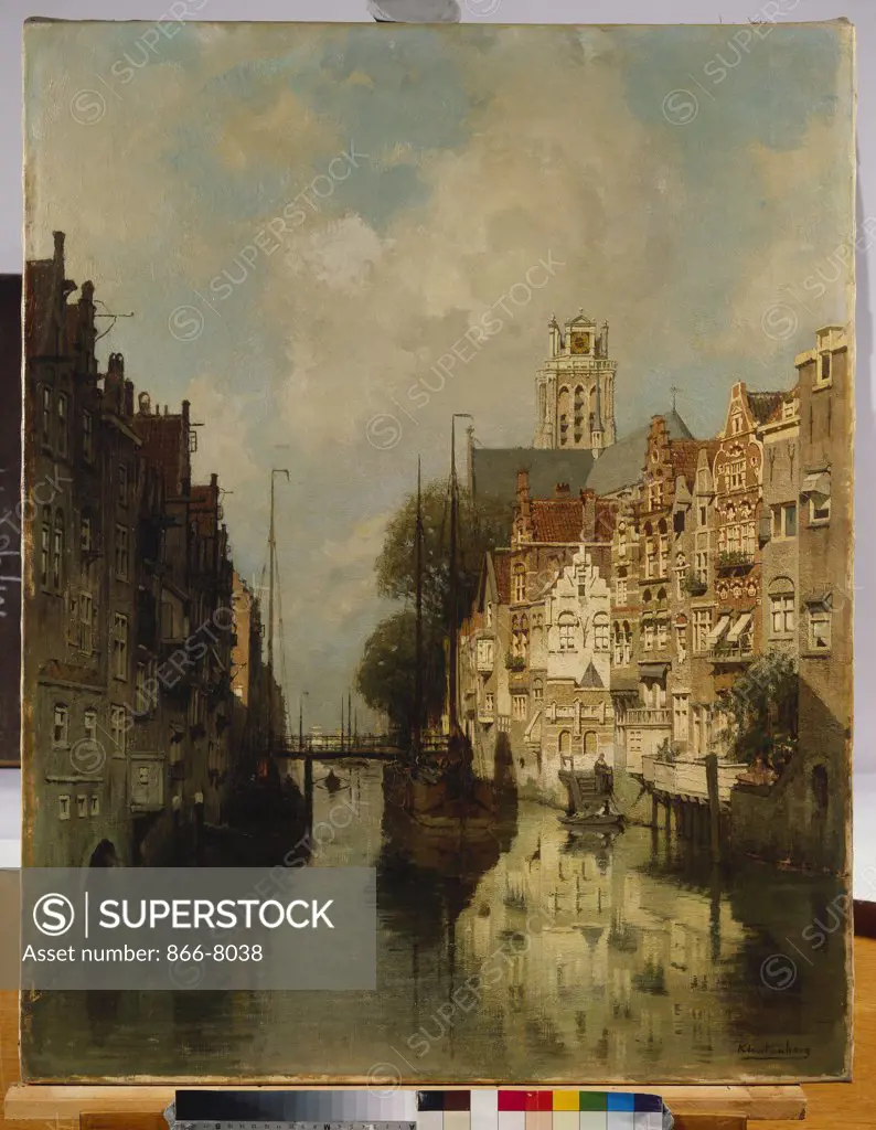 A View of the Voorstraathaven, Dordrecht. Johannes Christiaan Karel Klinkenberg (1852 -1924). Oil on canvas, 88 x69cm.