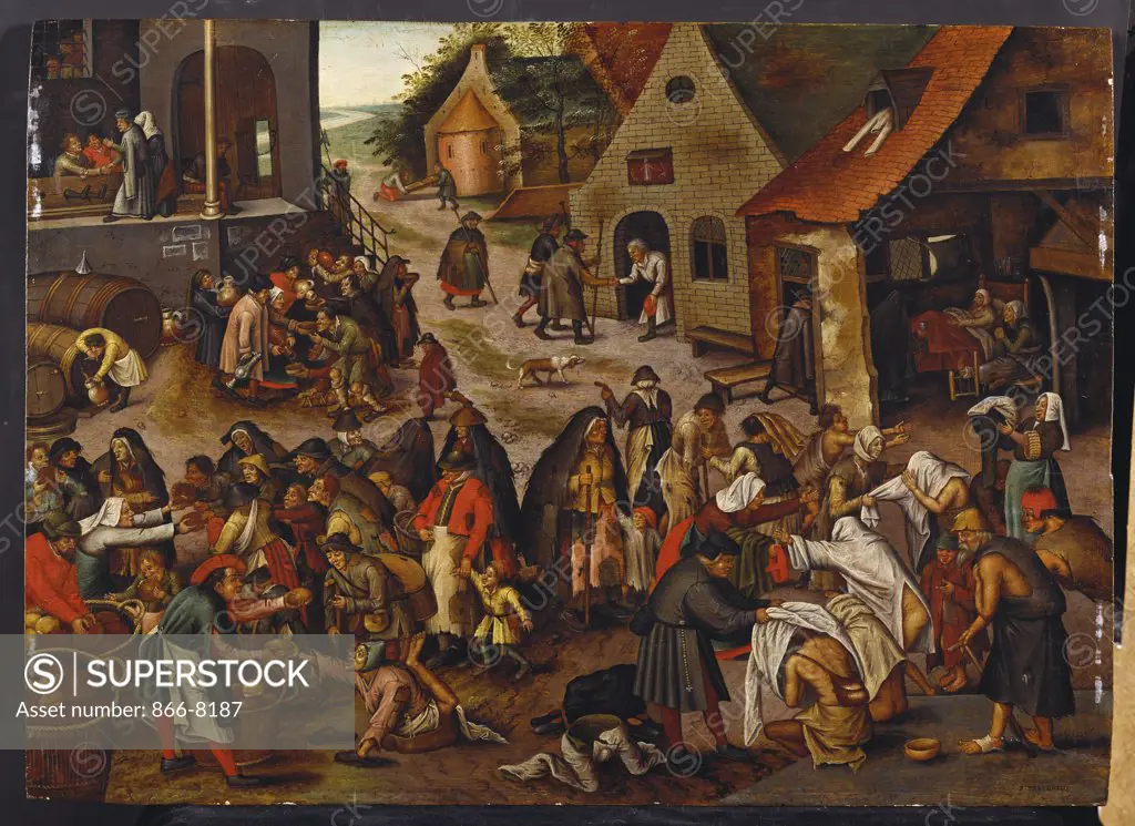 The Seven Acts of Mercy. Pieter Brueghel the Younger (1564/65-1637/38). Oil on panel, 42 x 57.8cm.