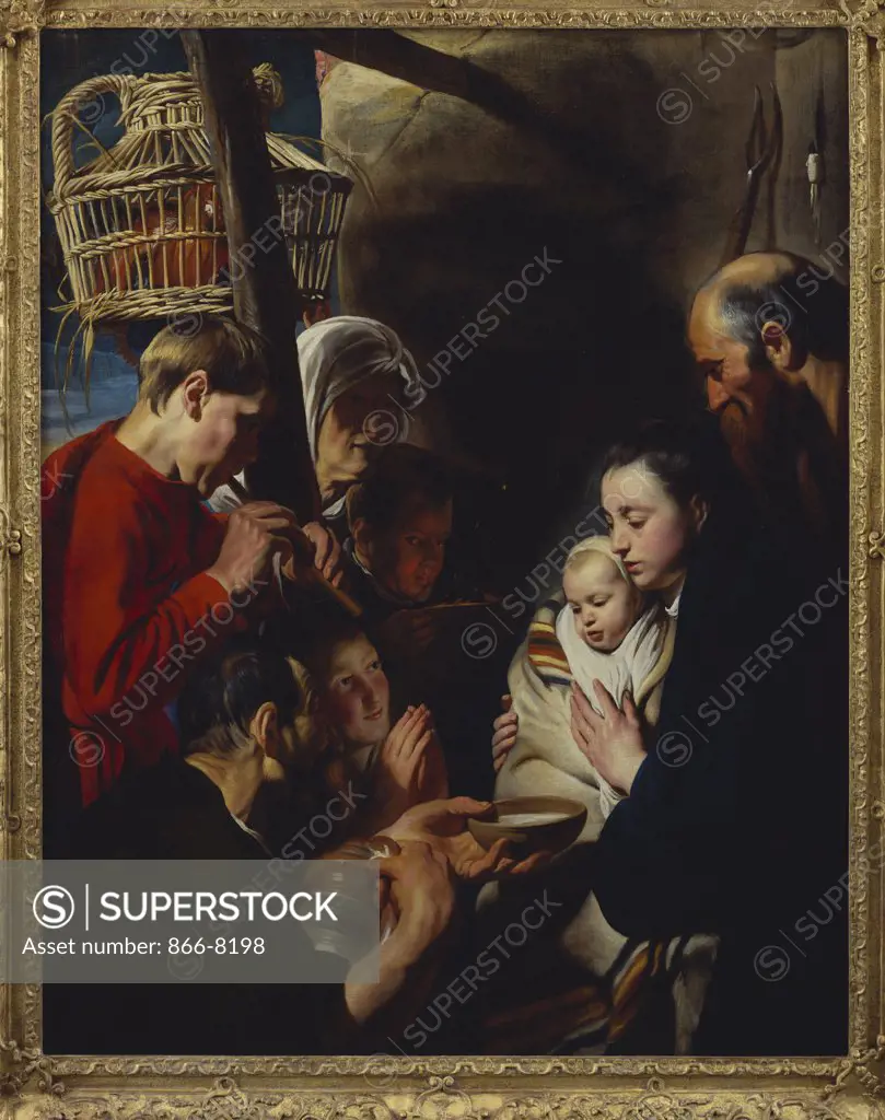 The Adoration of the Shepherds. Jacob Jordaens (1593-1678). Oil on canvas, 147.5 x 117.5cm.