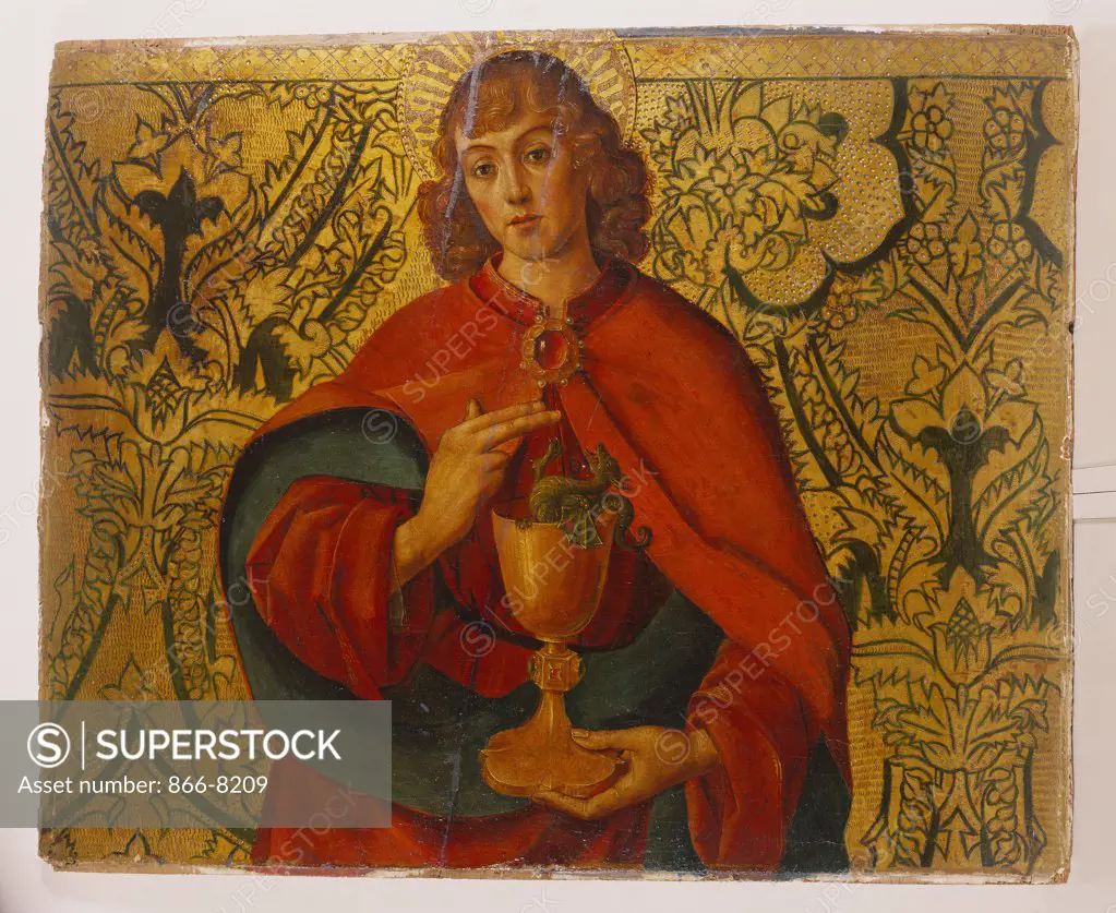Saint John the Evangelist.  The Master of Santa Maria del Campo (active c. 1500).  Oil on ground panel, 58 x 70.5cm.
