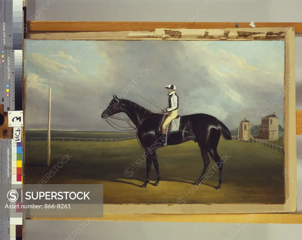Mr. R. O. Gascoigne's 'Jerry' with B. Smith up on Doncaster Racecourse. David Dalby (1780-1849). Oil on canvas, 54 x 84.7cm.