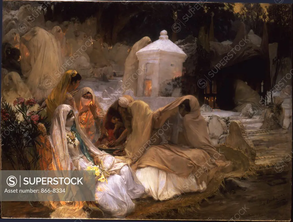 Day of the Prophet at Oued-el-Kebir. Frederick Arthur Bridgman (1847-1928). Oil on canvas, 151.5 x 200.4cm.