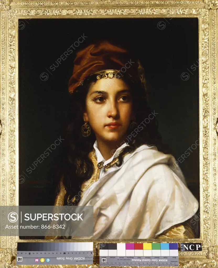 An Oriental Beauty. Jan Frederick Pieter Portielje (1829-1895). Oil on panel, 58.4 x 48.3cm.