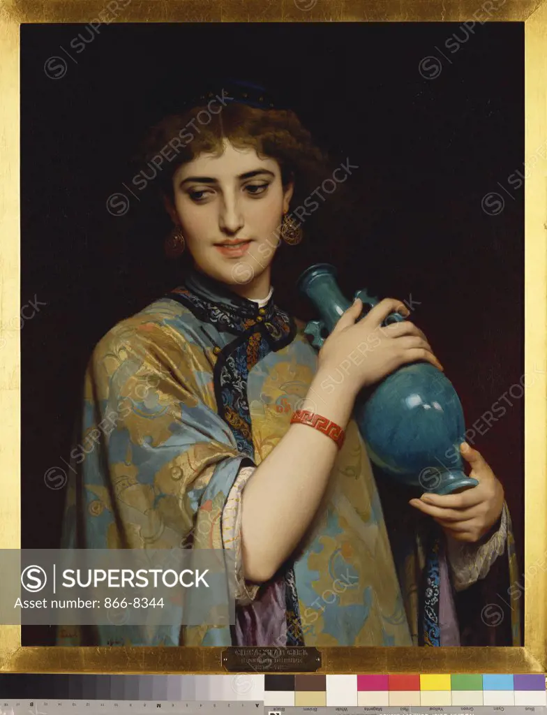 The Circassian Girl. Edouard Louis Dubufe (1820-1883). Dated 1876, oil on canvas, 81 x 66cm.