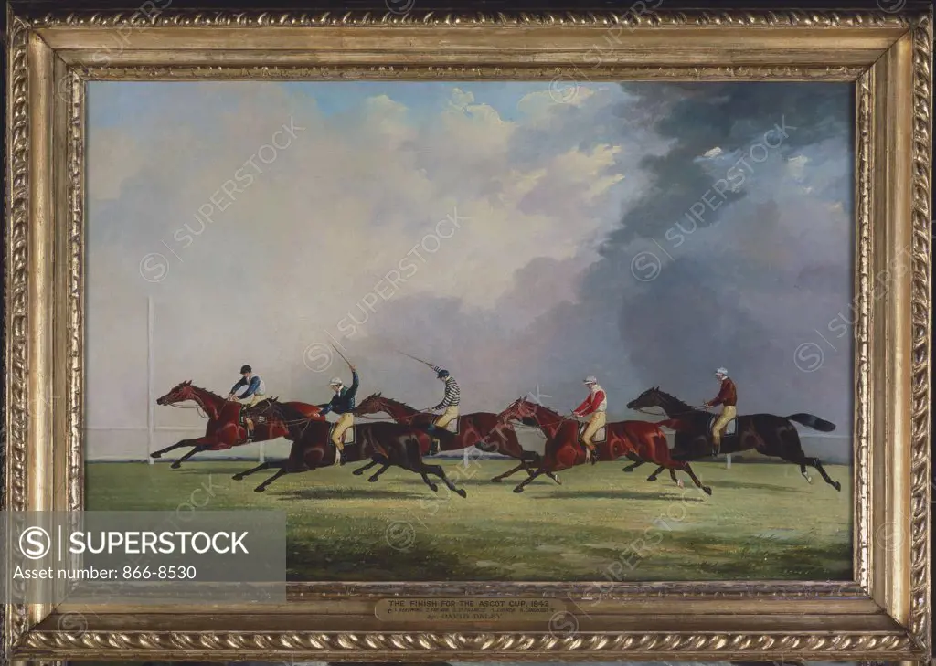 The Finish for the Ascot Cup, 1842. John Dalby of York (1810-1865). Oil on canvas. 38.1 x 58.5cm.
