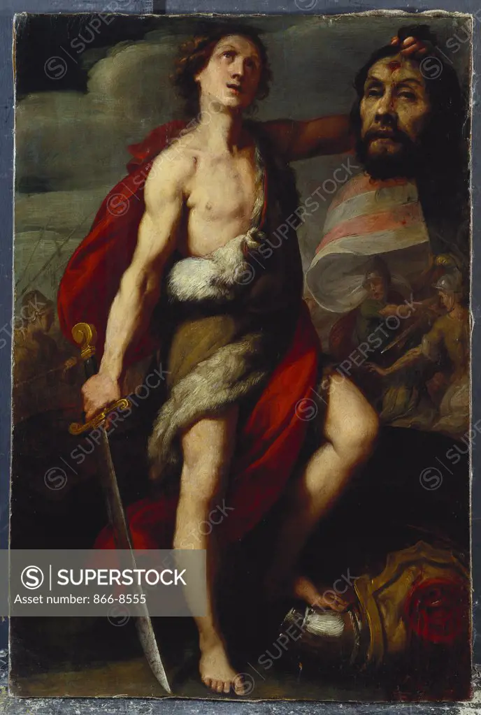 David with the Head of Goliath. Daniele Crespi (1590-1630). Oil on panel, 60.7 x 40.6cm.