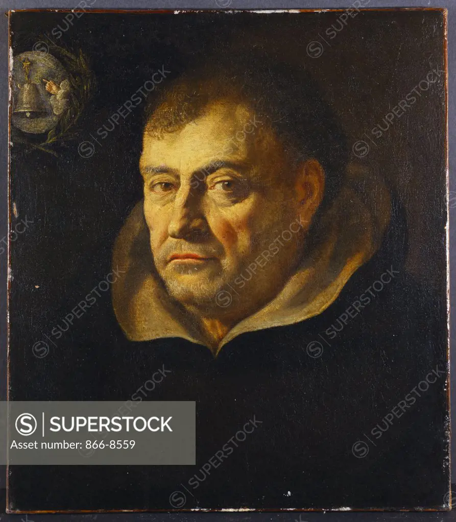 Portrait of an Augustinian Monk, bust length. Attr. to Francisco de Herrera el Viejo (1622-85). Oil on canvas, 51.5 x 45.5cm.