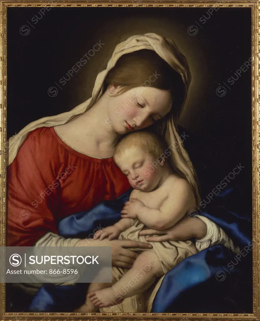 The Madonna with the Sleeping Christ Child. Giovanni Battista Salvi, il Sassoferrato (1609-1685). Oil on canvas, 74.9 x 60.7cm.