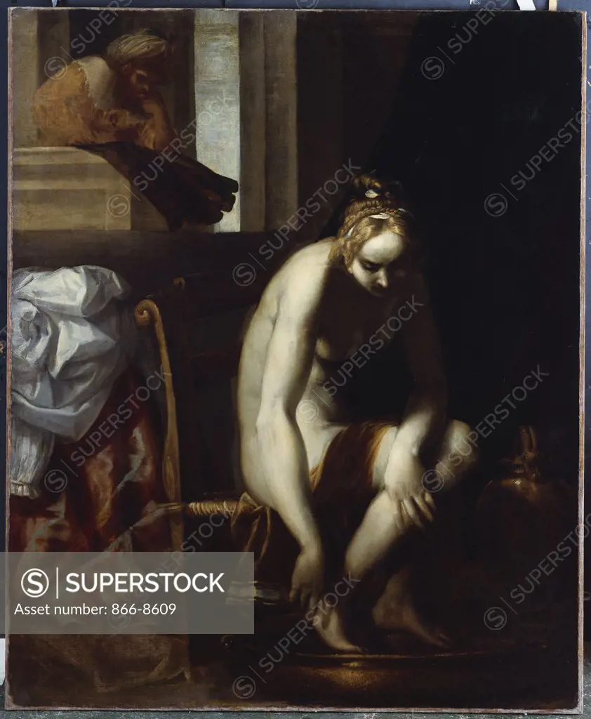 David and Bathsheba. Luca Cambiaso (1527-1585). Oil on canvas, 148 x 122cm.