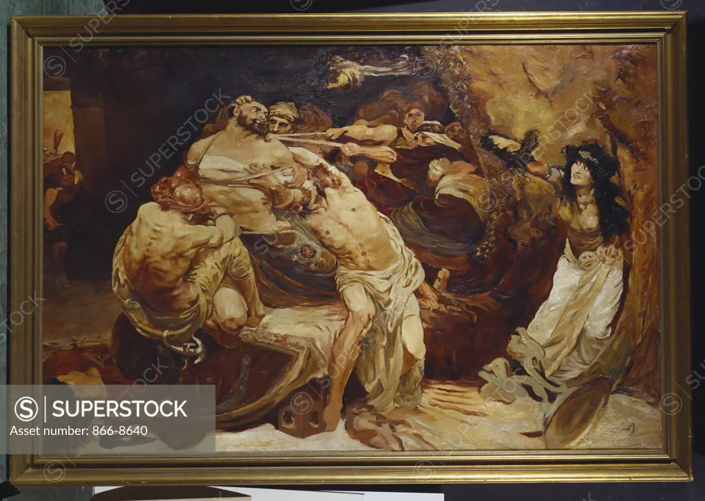 Samson and Delilah. Solomon Joseph Solomon, R.A. (1860-1927). Oil on canvas, 91.5 x 137cm.