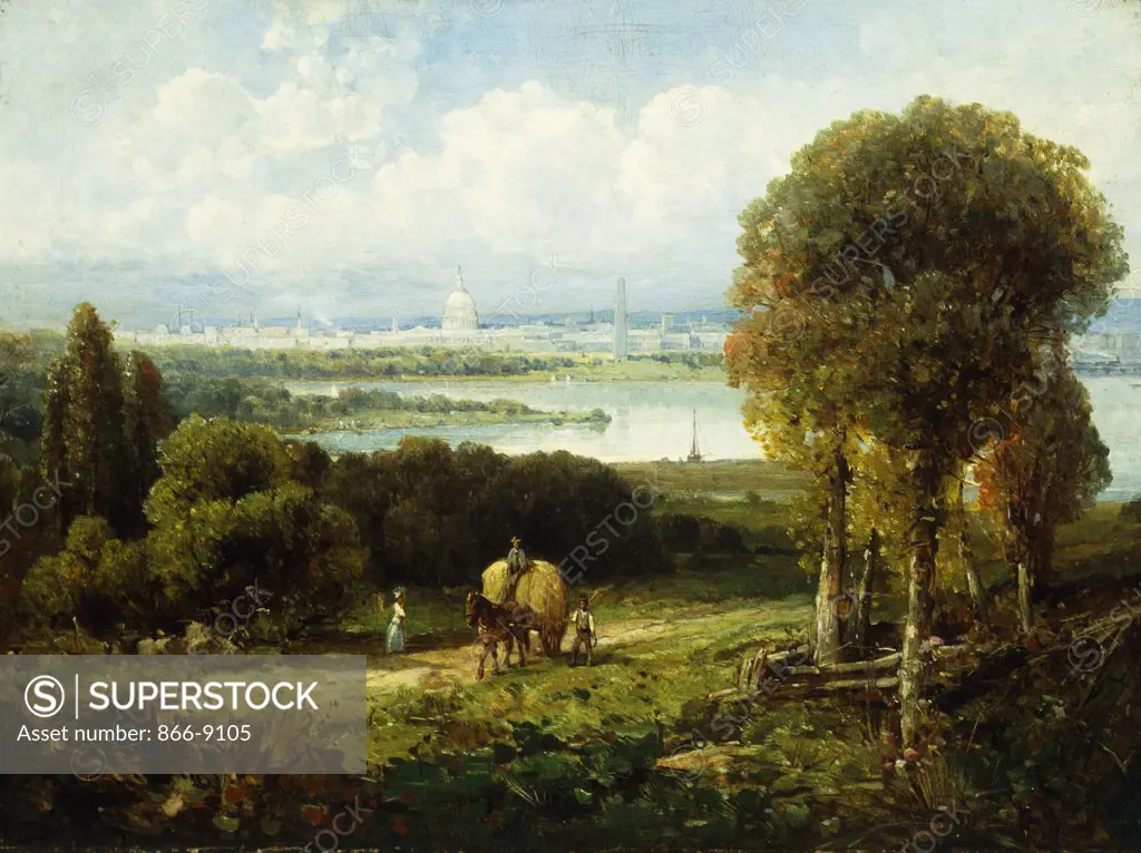 View of Washington, D.C.  Andrew Melrose (1826-1901). Oil on canvas. 38.3 x 51cm