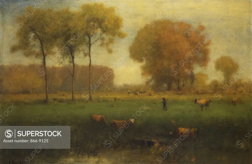 Indian Summer. George Inness, Jr. (1853-1926). Oil on canvas. Signed and dated 1891. 77 x 115.5cm