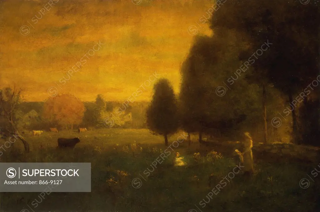 Sundown Brilliance. George Inness, Sr (1825-1894). Oil on canvas. 50.8 x 76.2cm