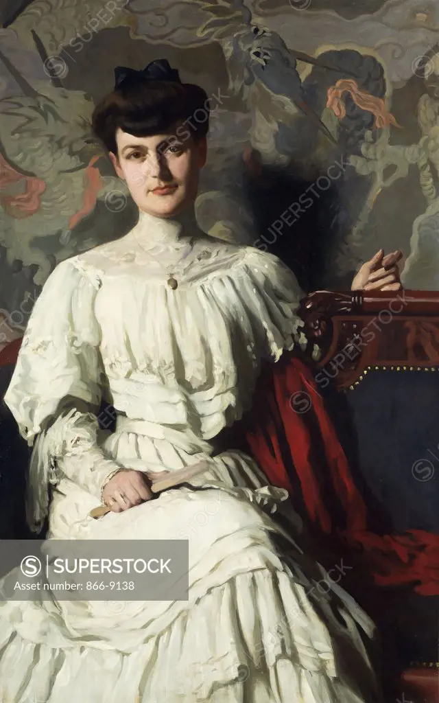 Portrait of Marthe Hientz. Thomas Pollock Anshutz (1851-1912). Oil on canvas. c. 1906. 119 x 75cm