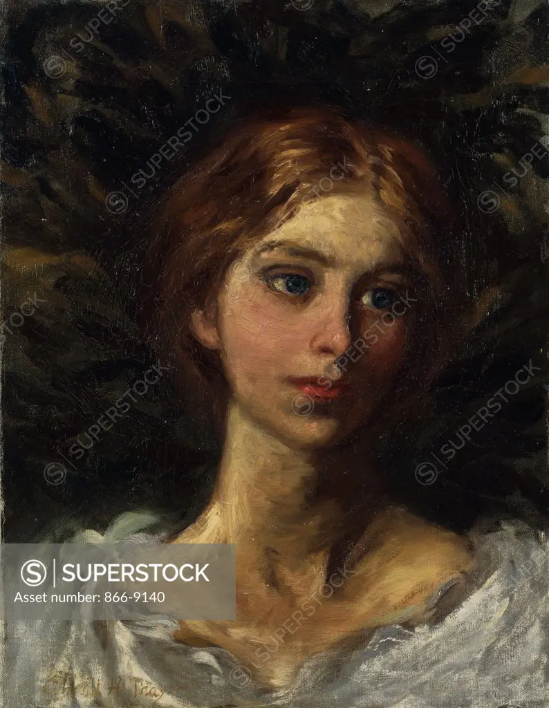 Portrait of a Girl. Abbott Handerson Thayer (1849-1921). Oil on canvas. 54 x 41.6cm