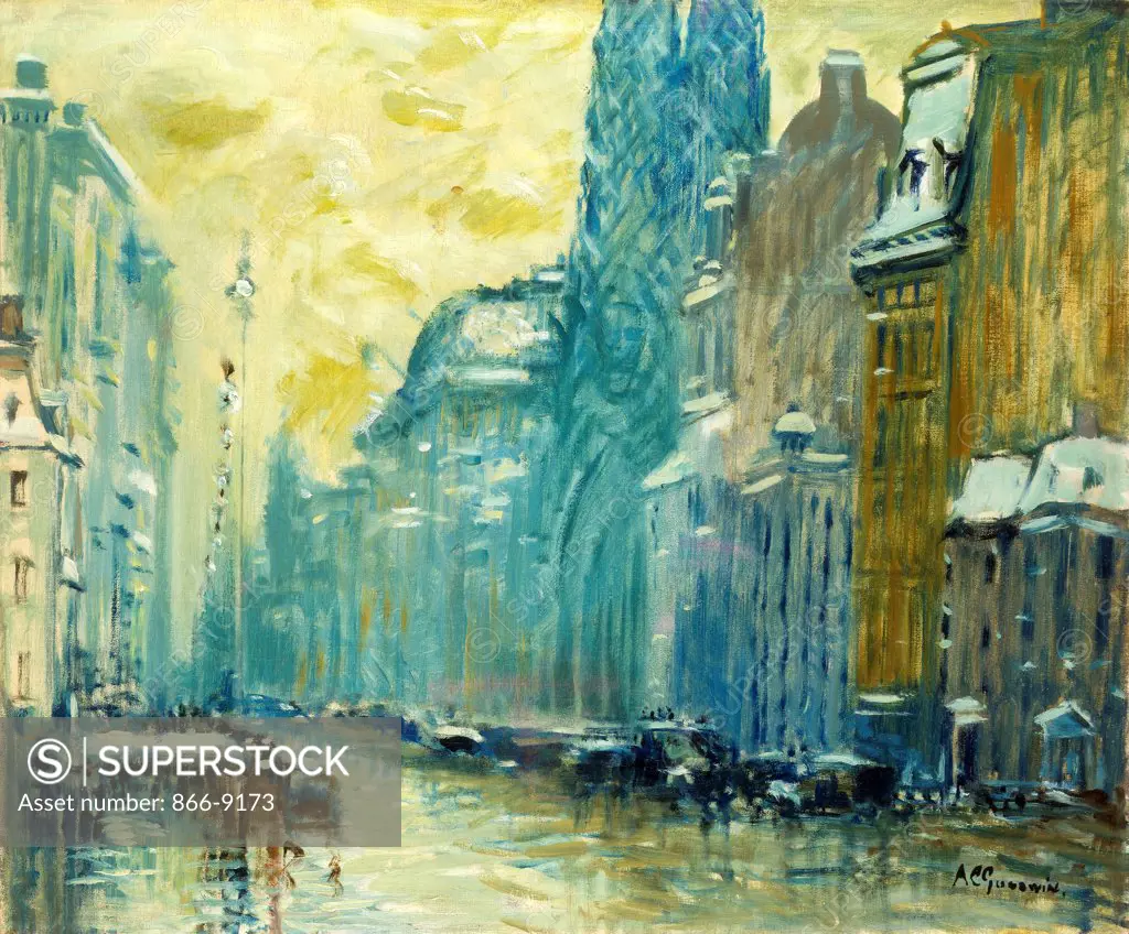 Fifth Avenue. Arthur Clifton Goodwin (1866-1929). Oil on canvas. 63.9 x 76.6cm