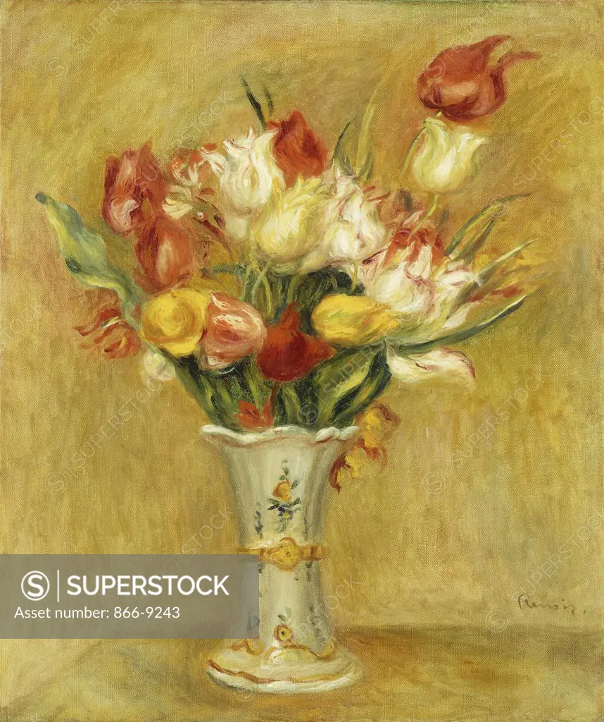 Tulipes. Pierre-Auguste Renoir (1841-1919). Oil on canvas. 1909. 55.3 x 46cm