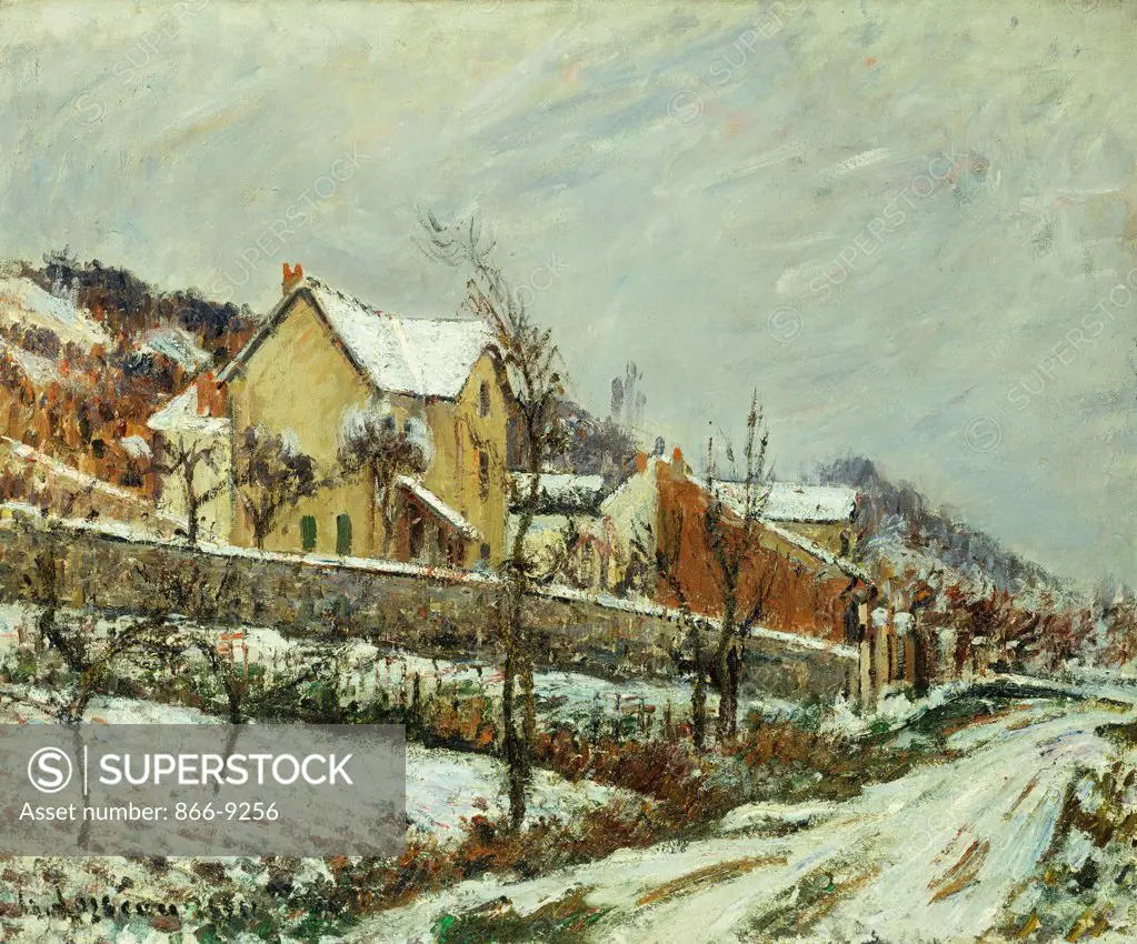 Village in the Snow; Village dans la Neige. Gustave Loiseau (1865-1935). Oil on canvas, 1911. 55.2 x 64.7cm