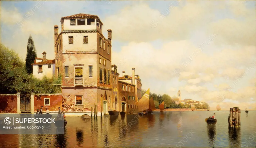 Mid-day at Venice. Henry Pember Smith (1854-1907). Oil on canvas. 74.4 x 127.6cm