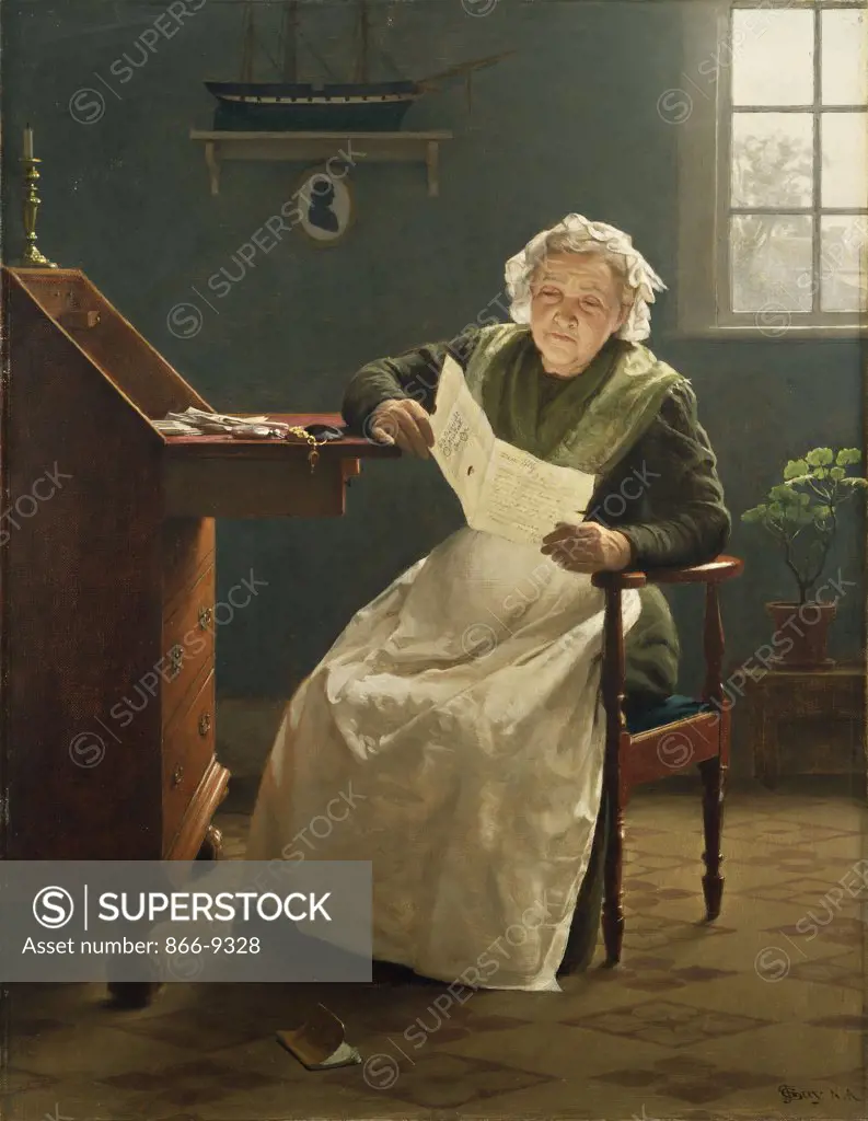 Dear Polly. Seymour Joseph Guy (1824-1910). Oil on canvas. 54.8 x 42cm