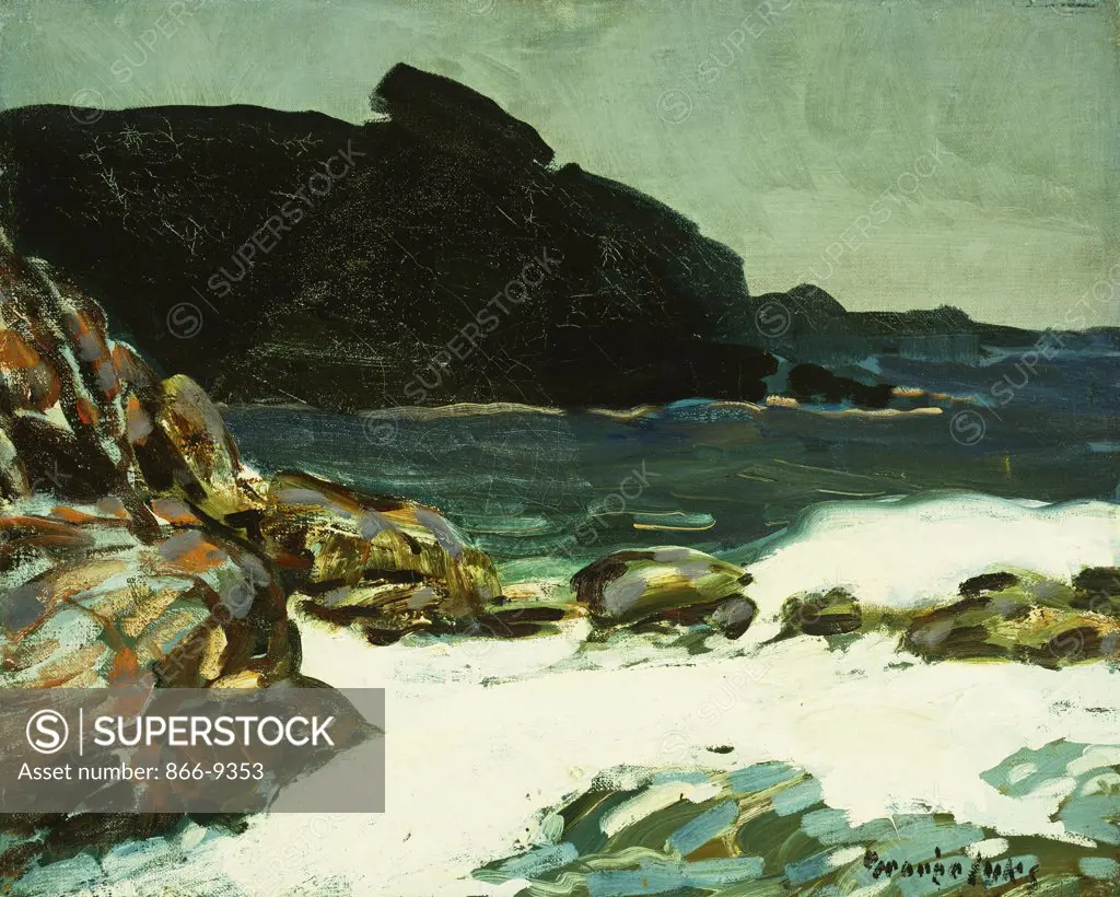 The Ledge, Cape Elizabeth, Maine. George Benjamin Luks (1866-1933). Oil on canvas. Signed and dated 1922. 40.9 x 51.1cm