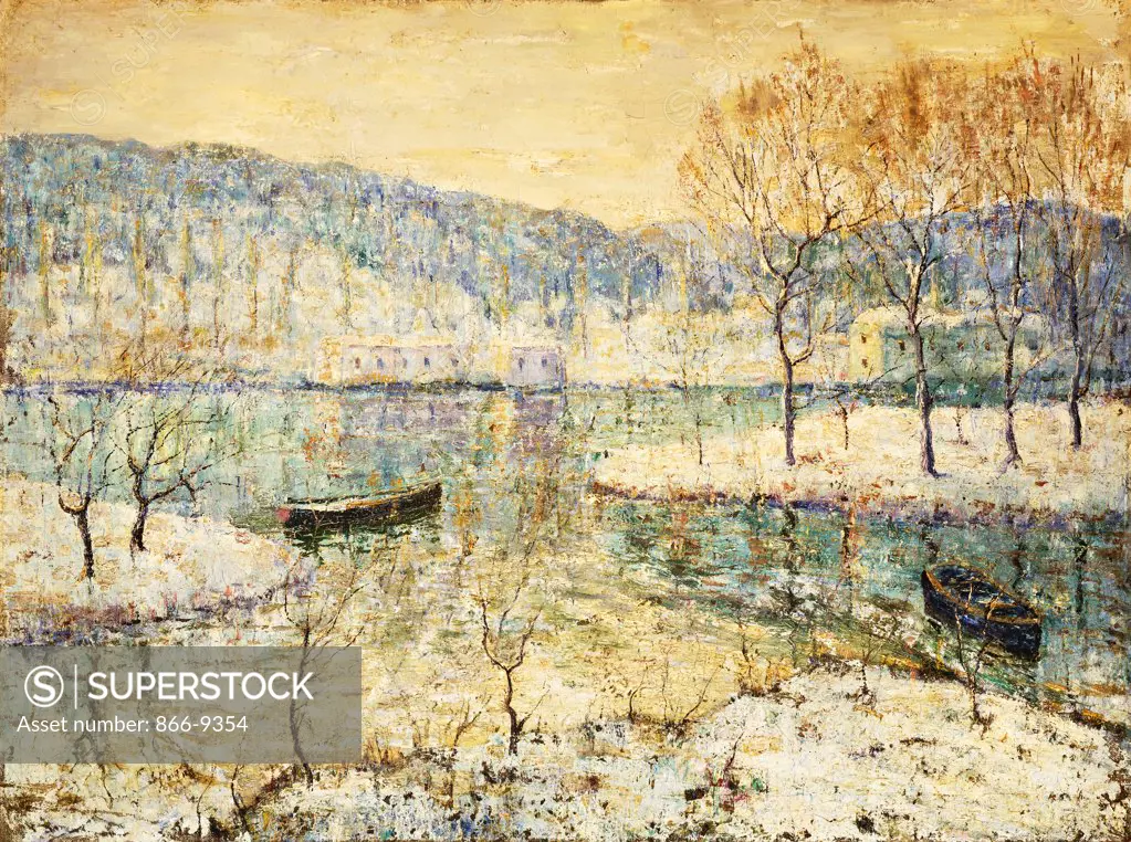 Winter Stream. Ernest Lawson (1873-1939). Oil on canvas. 30 1/4 x 40 1/4in. (76.7 x 102.1cm).