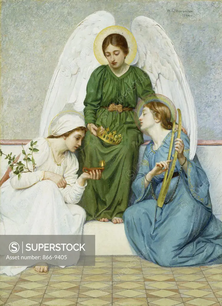 Faith, Hope and Love. Mary L. Macomber (1861-1916). Oil on canvas, 1894. 84 x 61cm