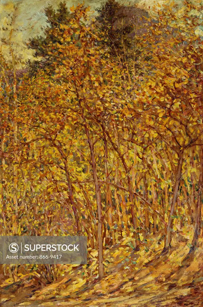 Autumn Sunlight. Robert Reid (1862-1929). Oil on board. 90.8 x 60.3cm