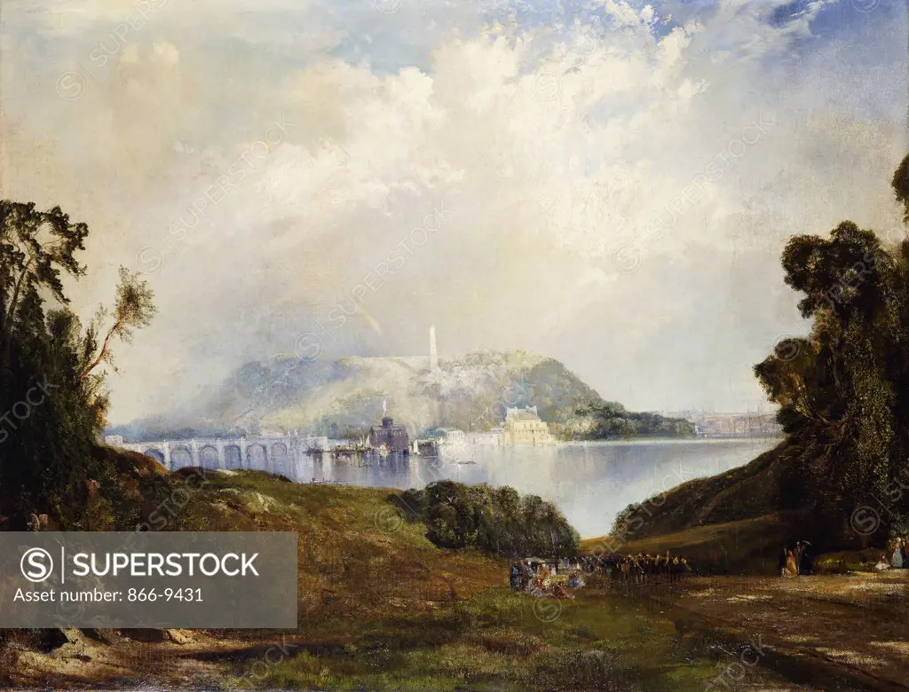 A View of Fairmont Waterworks, Philadelphia. Thomas Moran (1837-1926). Oil on canvas. 101.6 x 132cm