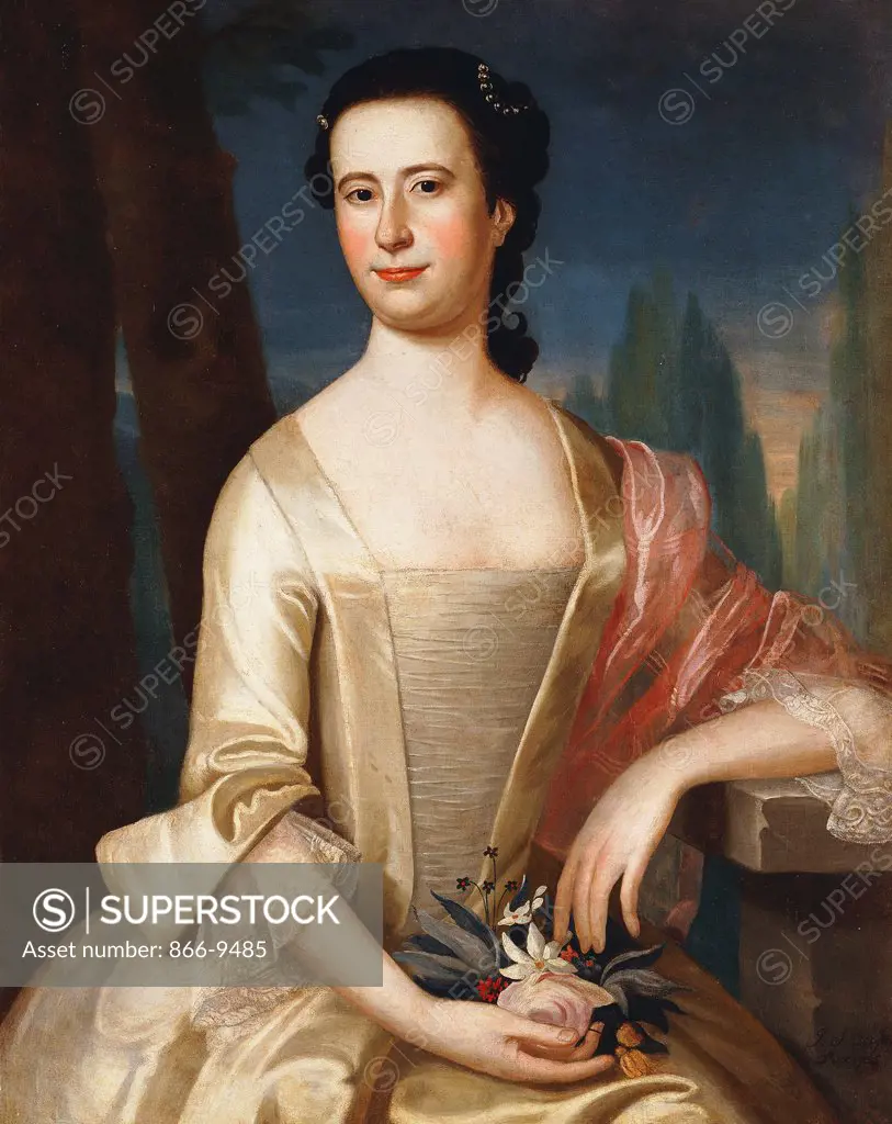 Portrait of a Woman. John Singleton Copley (1758-1815). Oil on canvas. Signed and dated 1755. 88.8 x 71.1cm