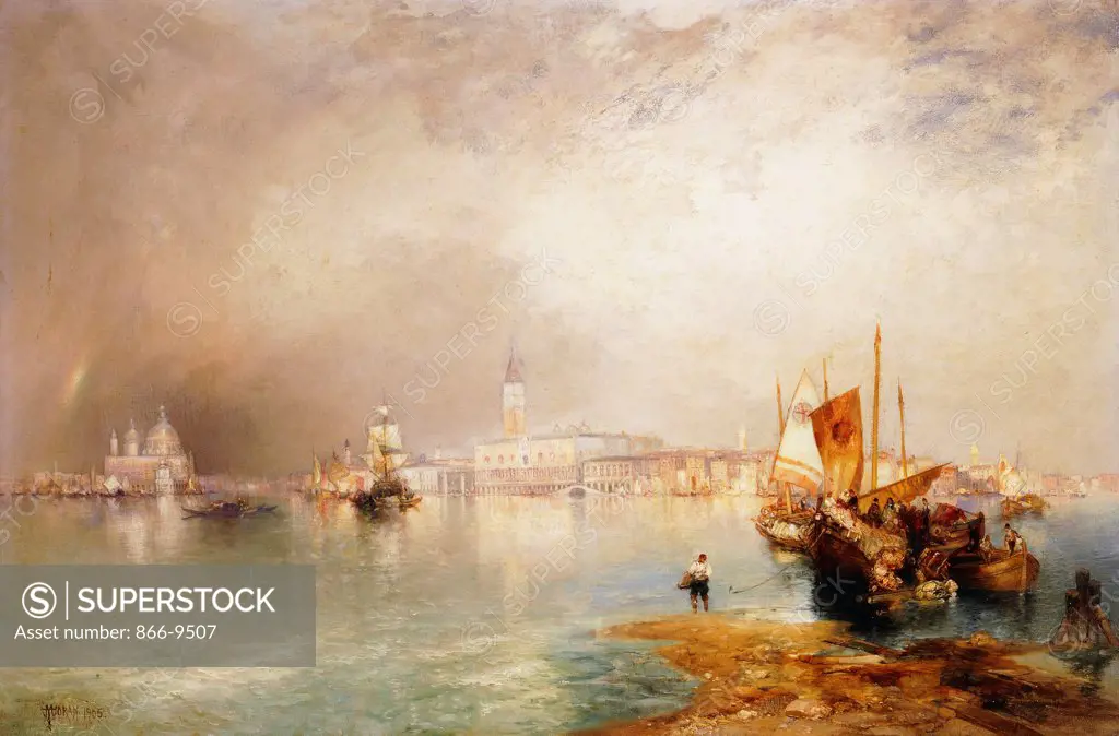 Venice. Thomas Moran (1837-1926). Oil on canvas. Signed and dated 1905. 51.5 x 77cm
