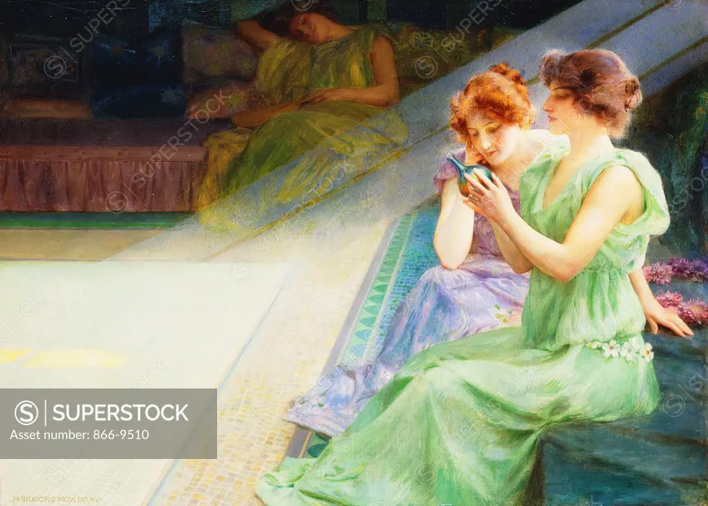 Iridescence. Henry Siddons Mowbray (1858-1928). Oil on canvas. Painted c. 1895. 40.6 x 55.8cm