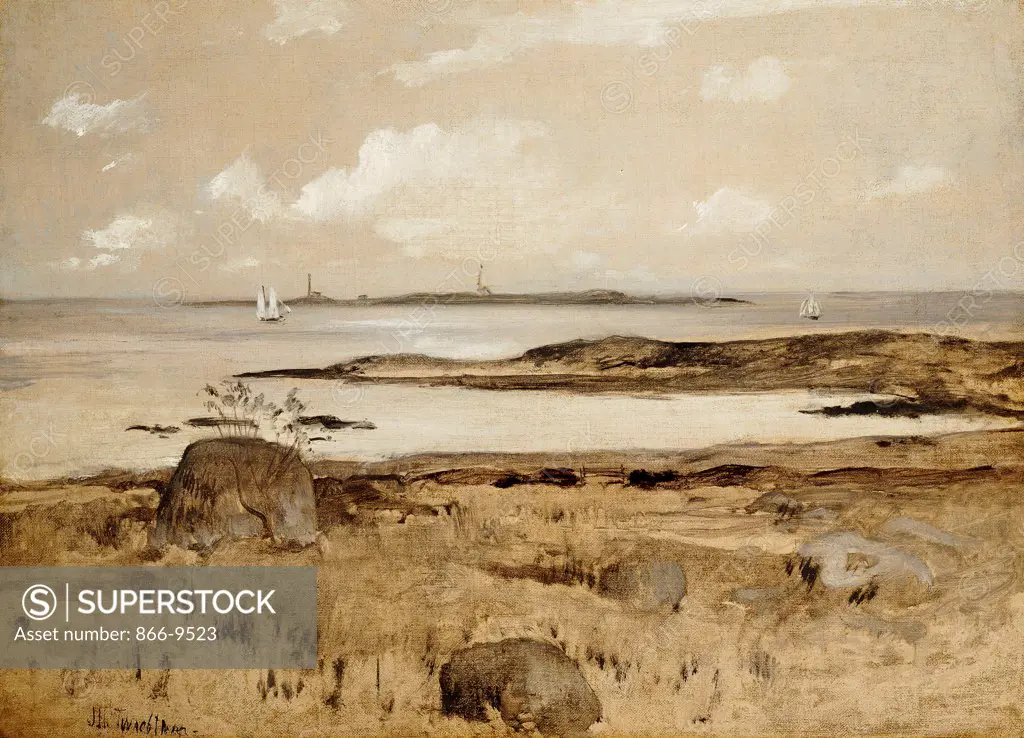 Gloucester Coast. John Henry Twachtman (1853-1902). Oil On Canvas. 40.6 x 55.8cm