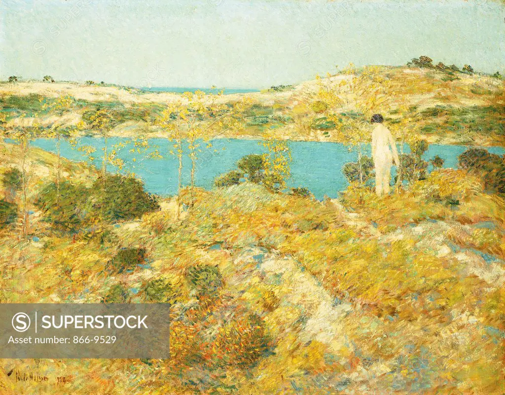Dune Pool. Frederick Childe Hassam (1859-1935). Oil on canvas. Signed and dated 1912. 58.5 x 73.3cm