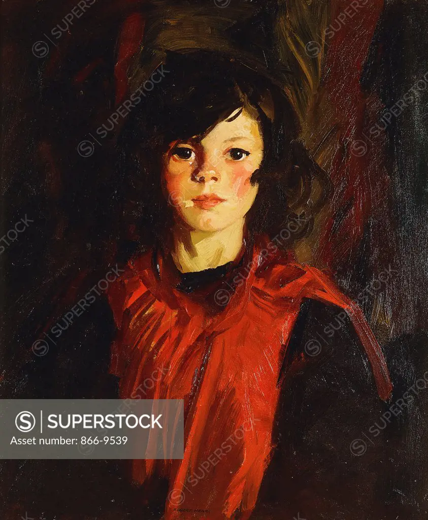 Mary Ann (Mollie). Robert Henri (1865-1929). Oil on canvas. Painted in Carrymore, Ireland, 1926. 61.6 x 50.8cm